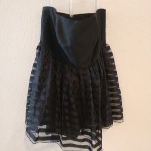 Black bridesmaids dress from Davids Bridal